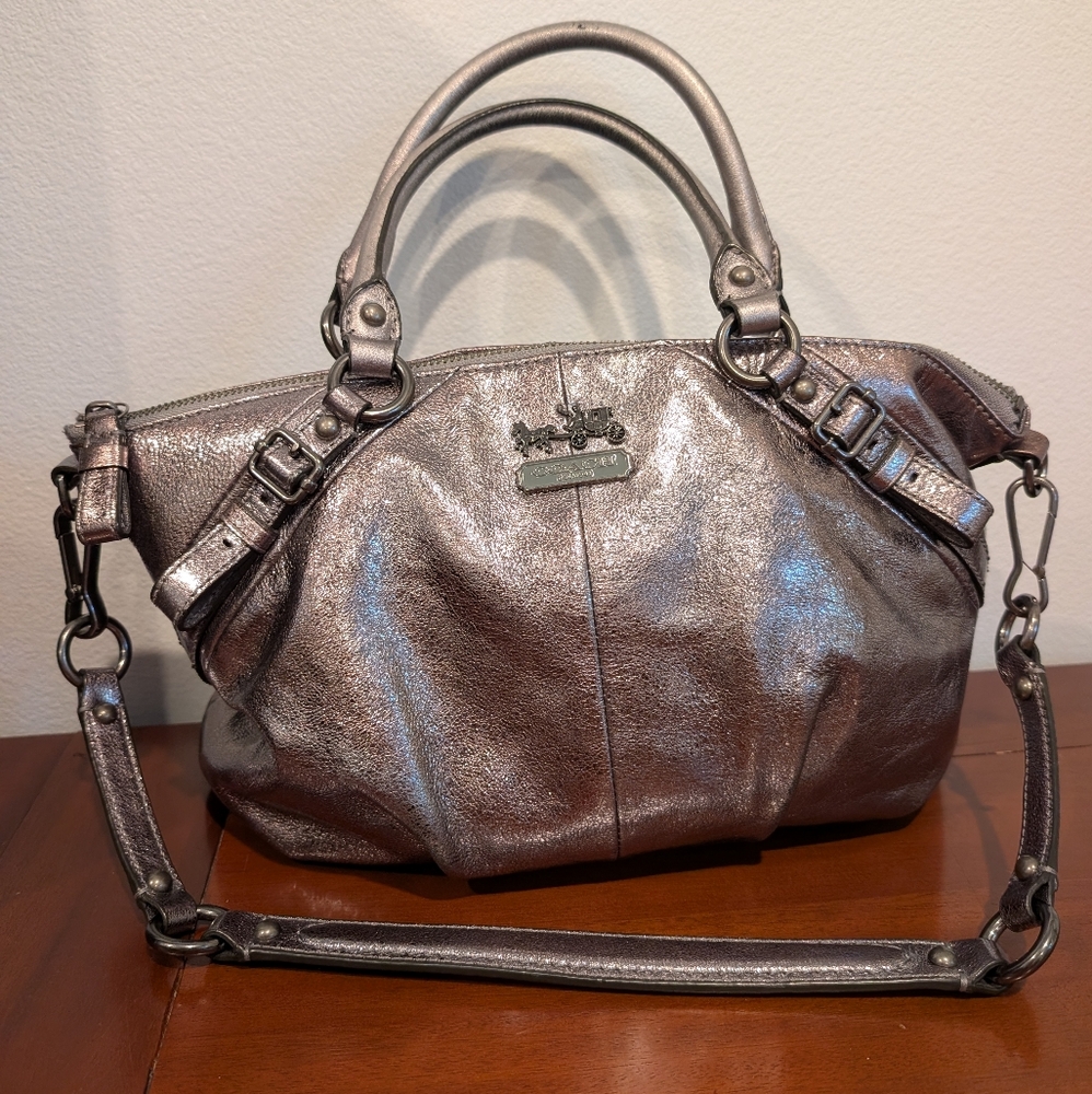 Coach Metallic Silver Handbag